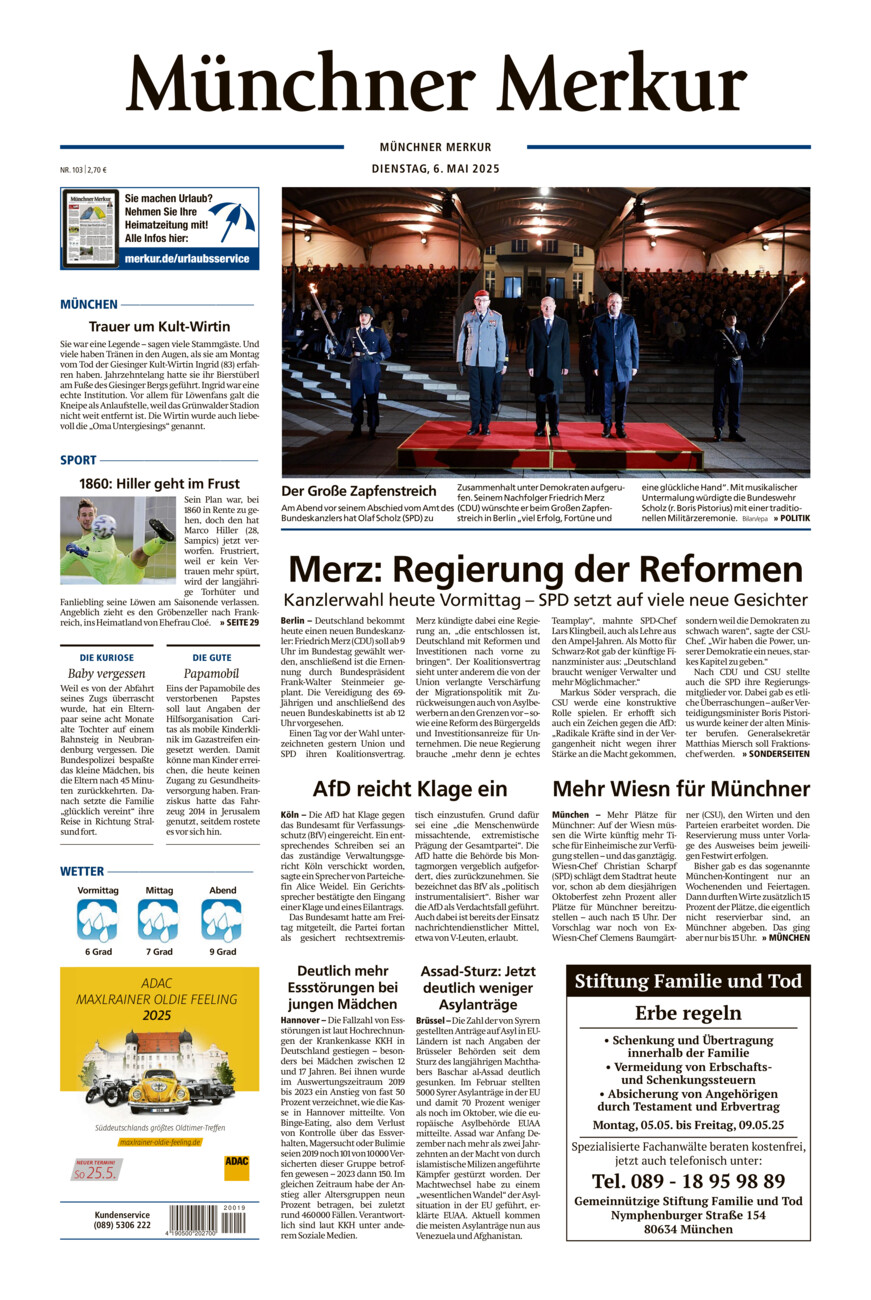 Münchner Merkur - Stadt vom Dienstag, 06.05.2025