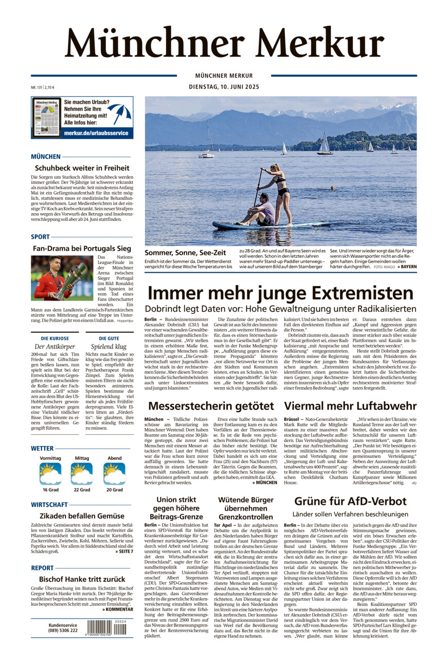 Münchner Merkur - Stadt vom Dienstag, 10.06.2025