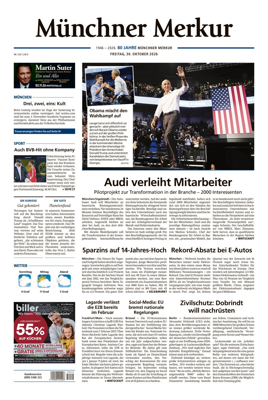 Münchner Merkur - Stadt vom Freitag, 30.10.2026