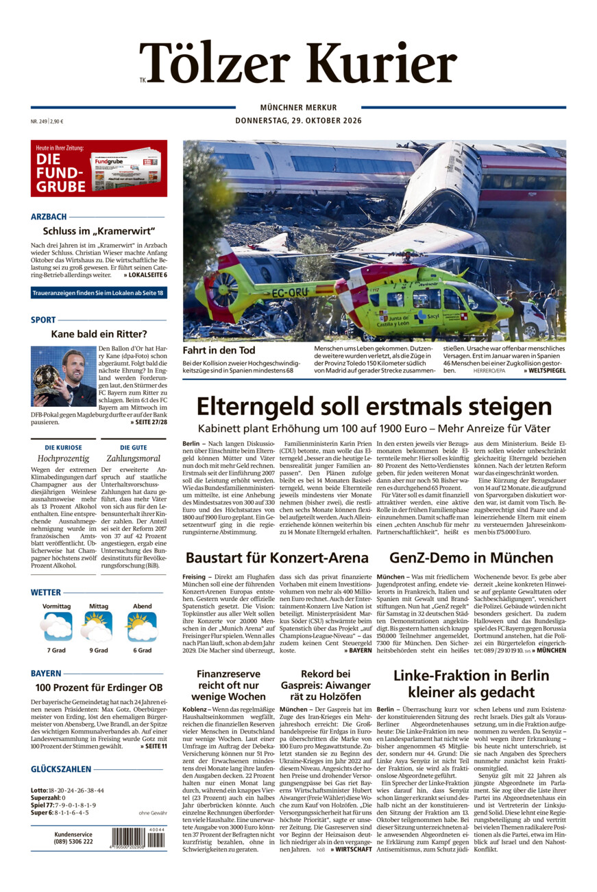 Tölzer Kurier (TK) vom Donnerstag, 29.10.2026