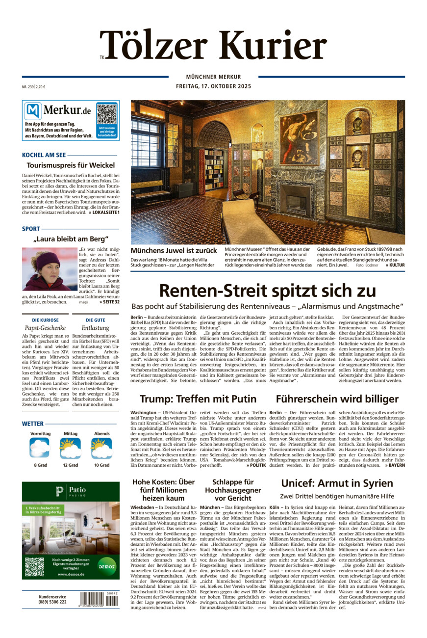 Tölzer Kurier (TK) vom Freitag, 17.10.2025