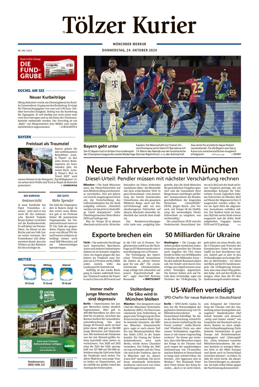 Tölzer Kurier (TK) vom Donnerstag, 24.10.2024