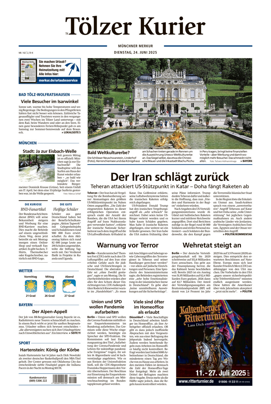 Tölzer Kurier (TK) vom Dienstag, 24.06.2025