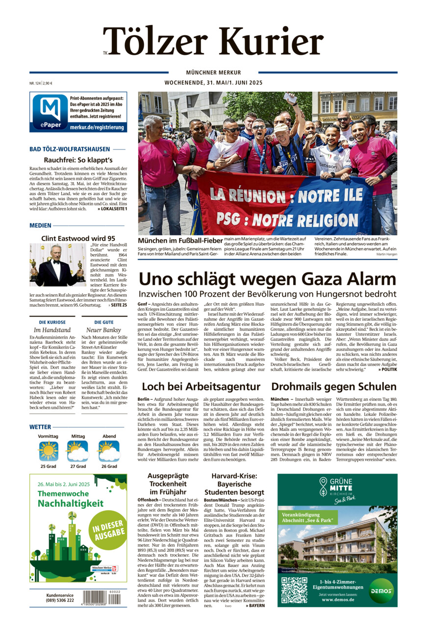 Tölzer Kurier (TK) vom Samstag, 31.05.2025