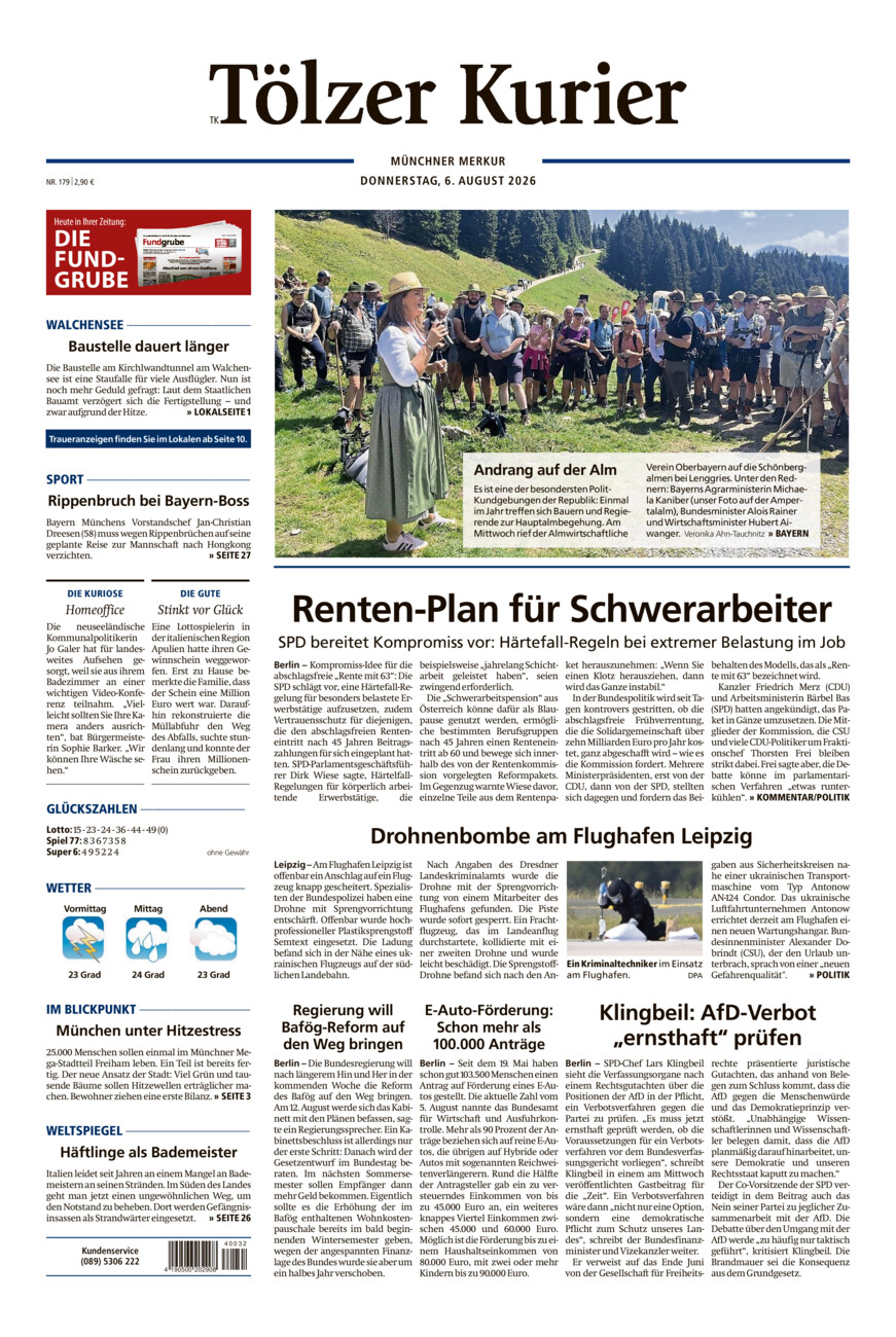 Tölzer Kurier (TK) vom Donnerstag, 06.08.2026