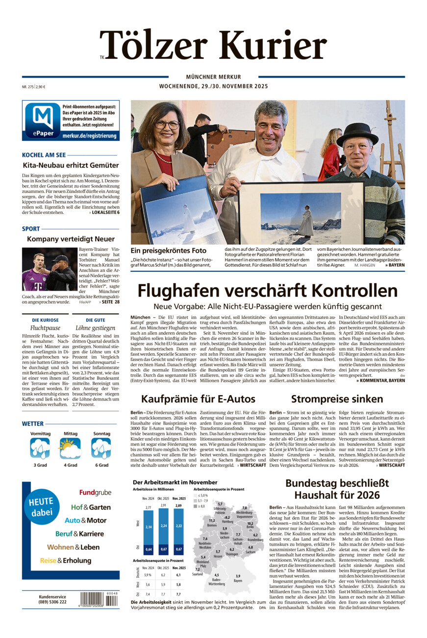 Tölzer Kurier (TK) vom Samstag, 29.11.2025