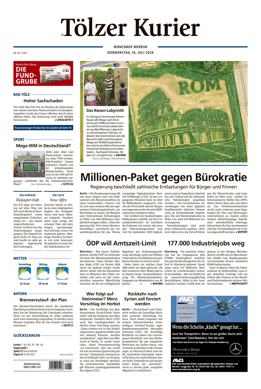 Tölzer Kurier (TK) vom Donnerstag, 16.07.2026