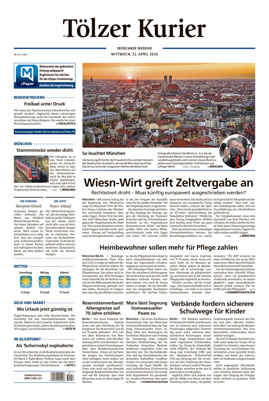 Tölzer Kurier (TK) vom Mittwoch, 22.04.2026