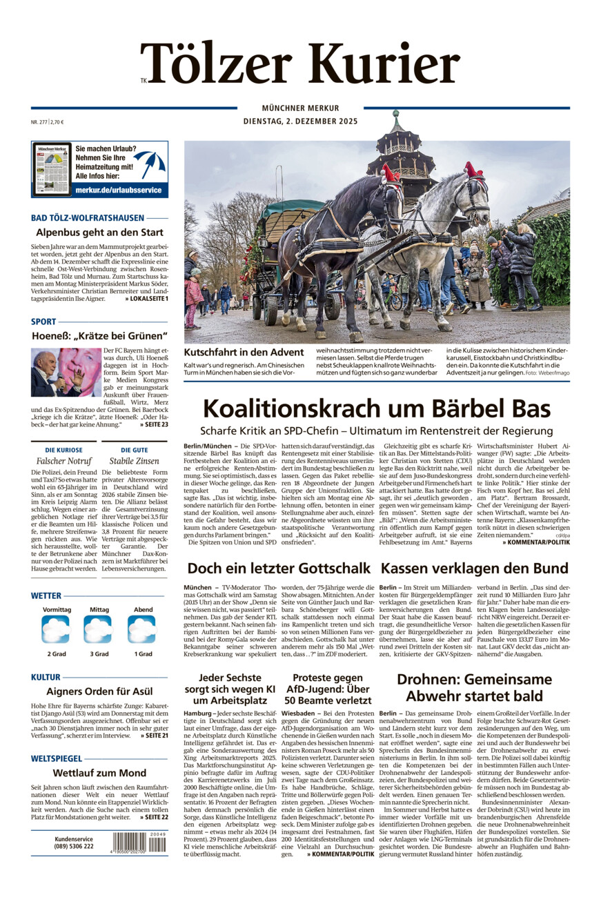 Tölzer Kurier (TK) vom Dienstag, 02.12.2025