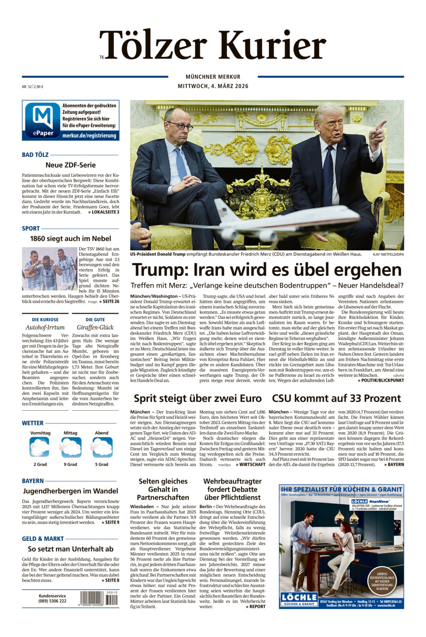 Tölzer Kurier (TK) vom Mittwoch, 04.03.2026