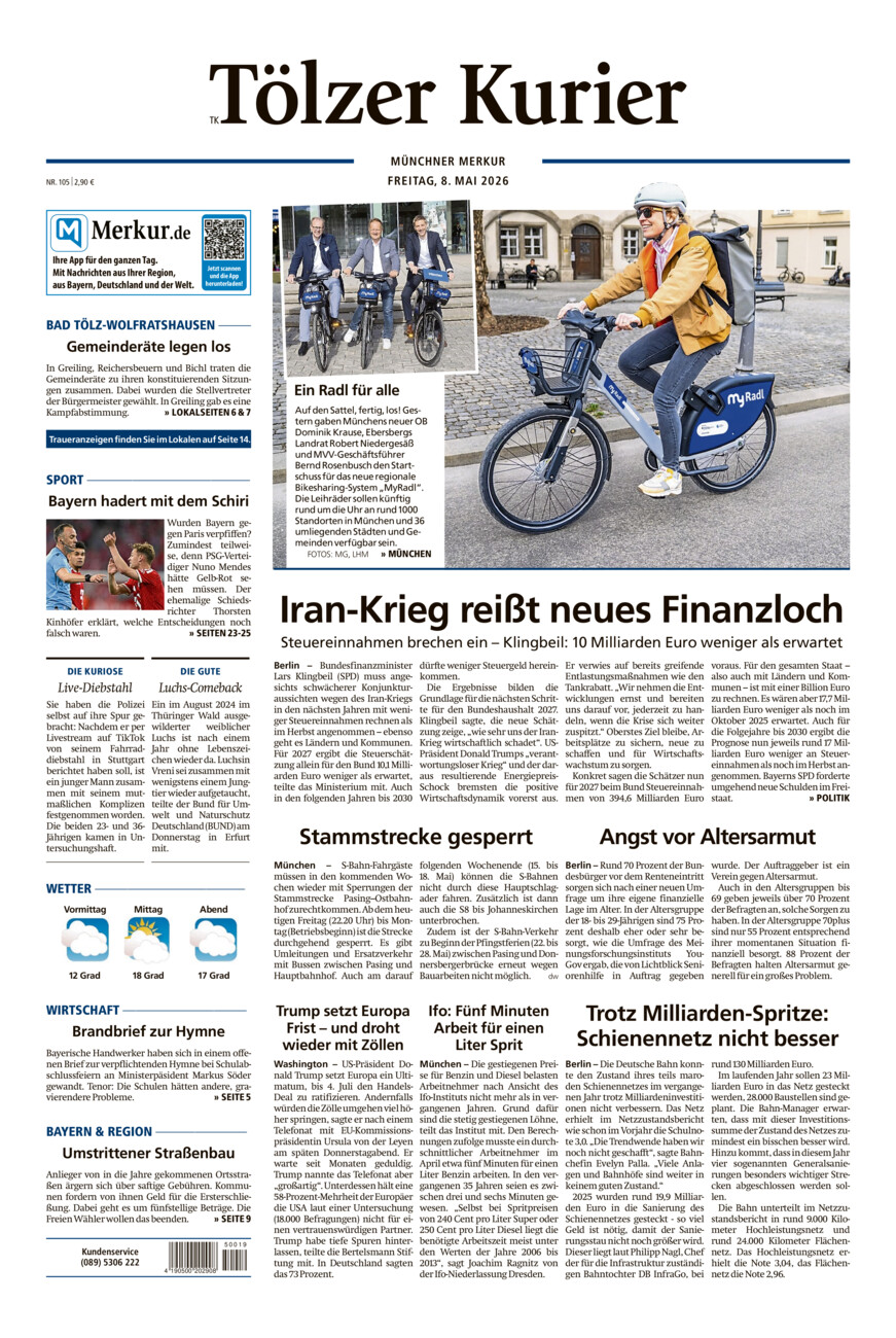 Tölzer Kurier (TK) vom Freitag, 08.05.2026