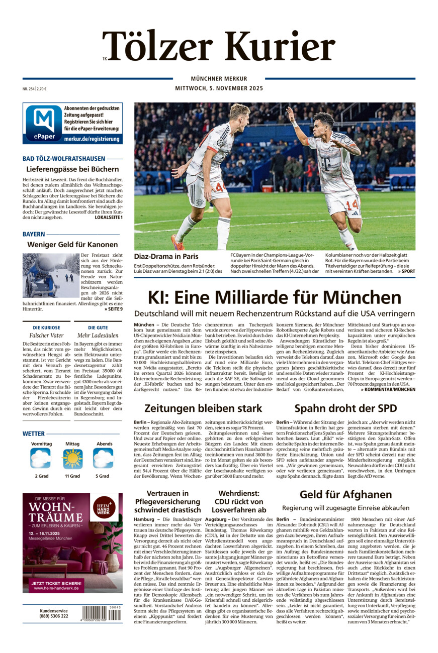 Tölzer Kurier (TK) vom Mittwoch, 05.11.2025