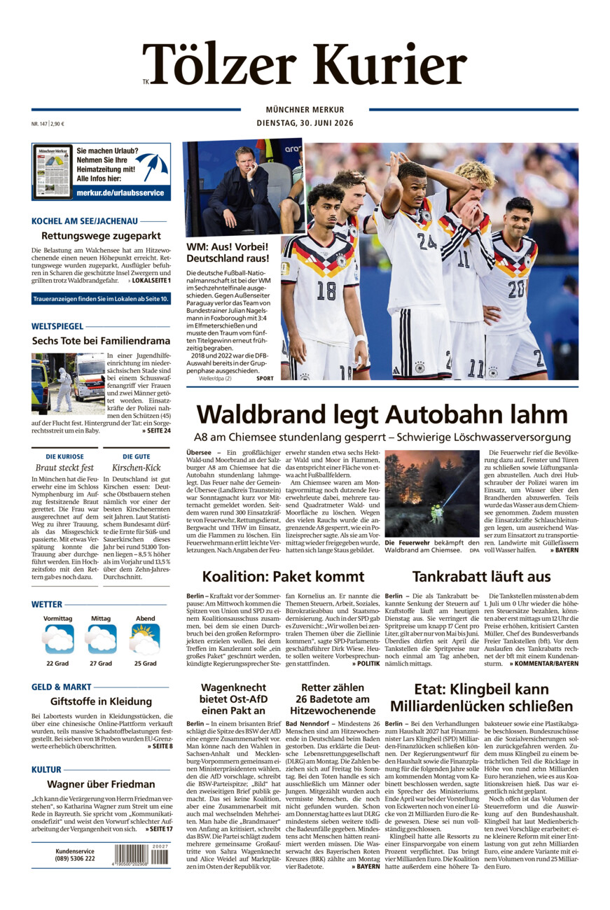 Tölzer Kurier (TK) vom Dienstag, 30.06.2026