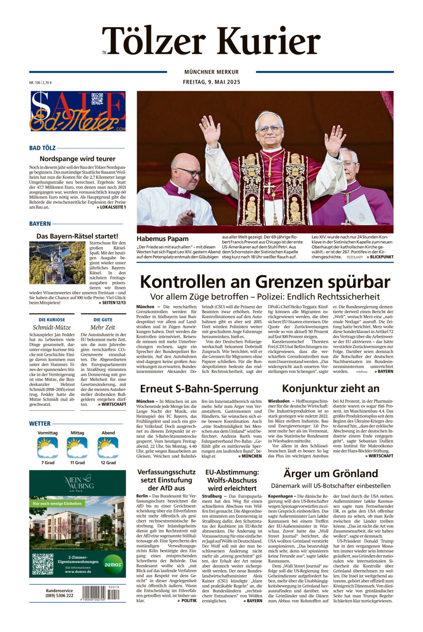 Tölzer Kurier (TK) vom Freitag, 09.05.2025
