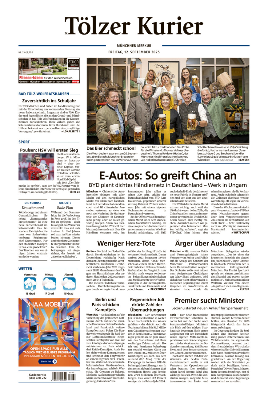 Tölzer Kurier (TK) vom Freitag, 12.09.2025