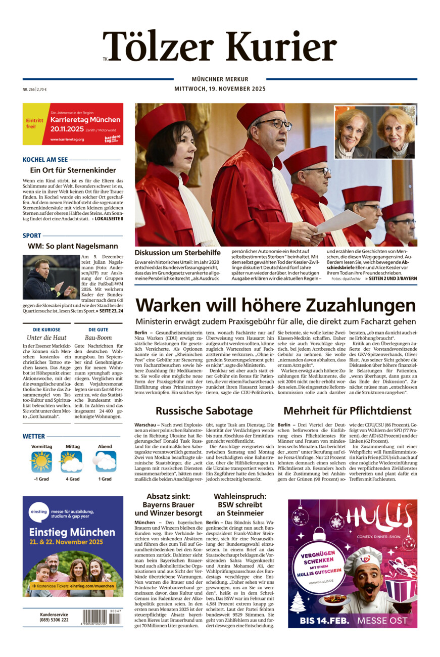 Tölzer Kurier (TK) vom Mittwoch, 19.11.2025