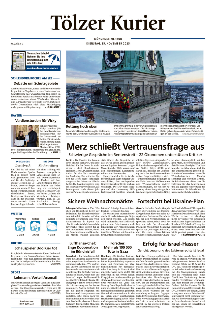 Tölzer Kurier (TK) vom Dienstag, 25.11.2025