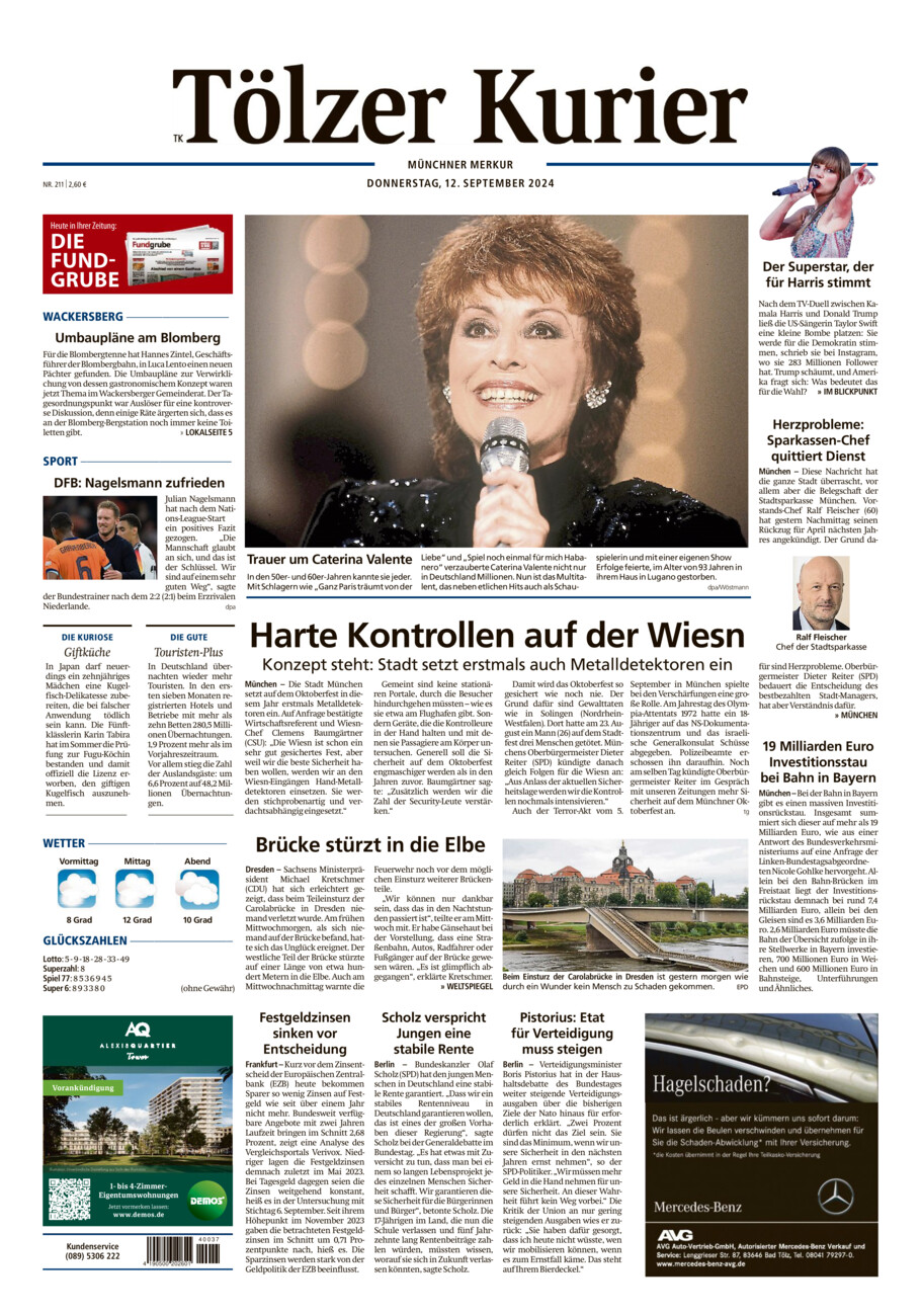 Tölzer Kurier (TK) vom Donnerstag, 12.09.2024