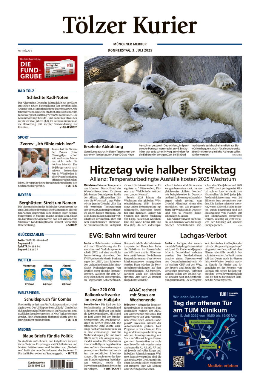 Tölzer Kurier (TK) vom Donnerstag, 03.07.2025