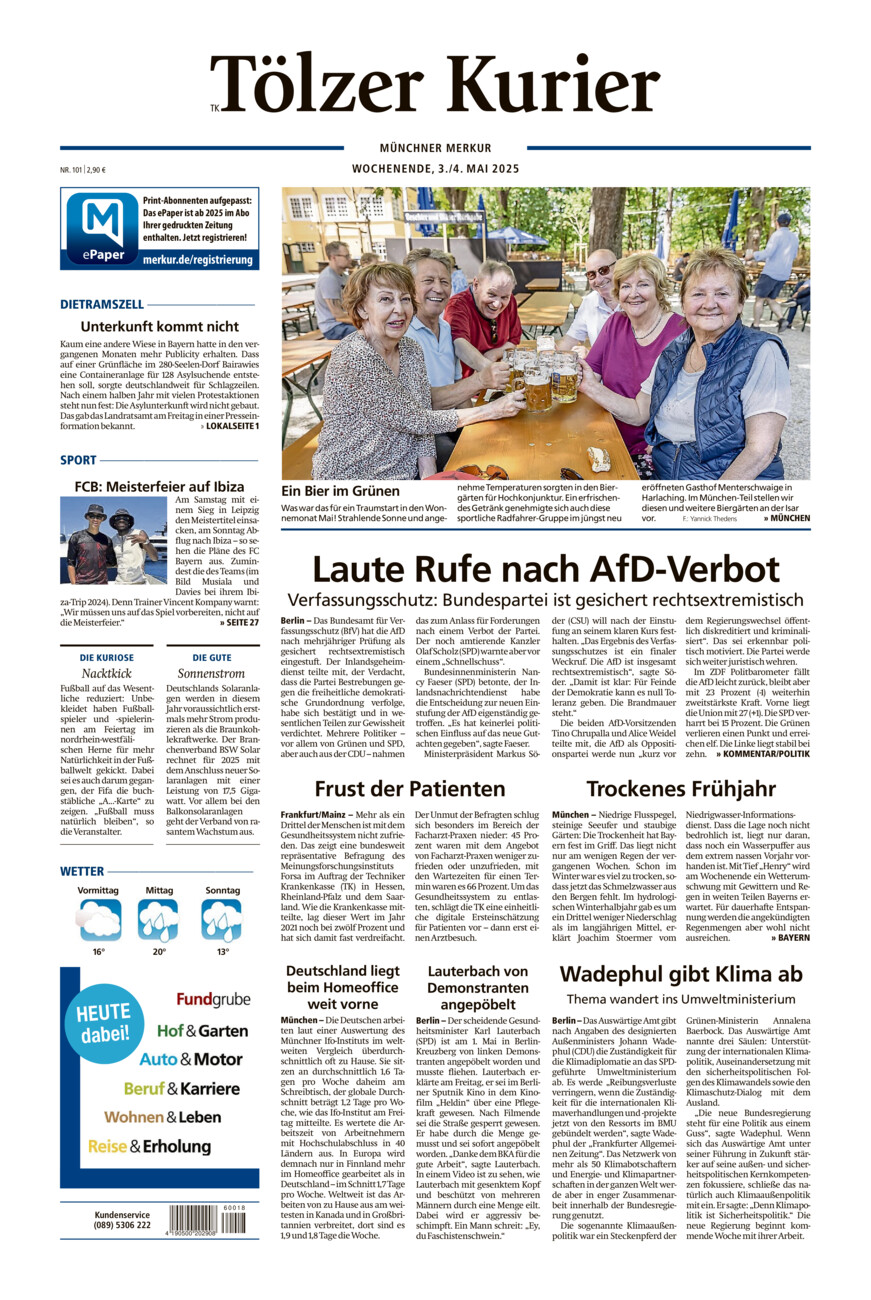 Tölzer Kurier (TK) vom Samstag, 03.05.2025
