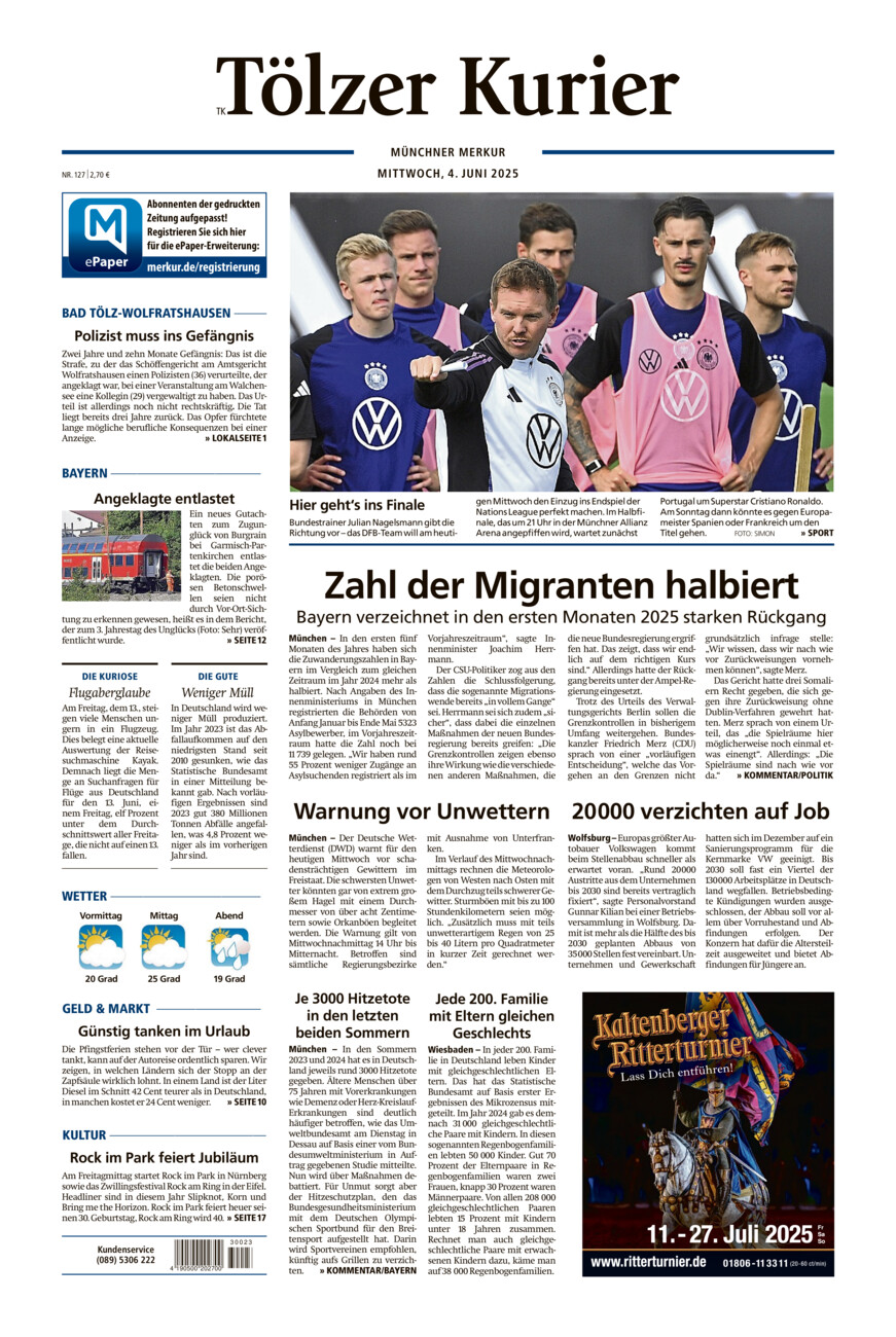 Tölzer Kurier (TK) vom Mittwoch, 04.06.2025