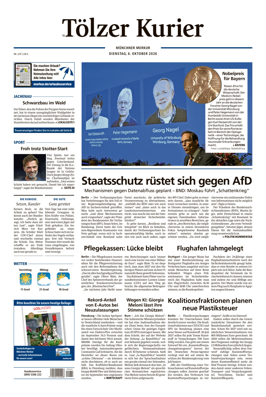 Tölzer Kurier (TK) vom Dienstag, 06.10.2026
