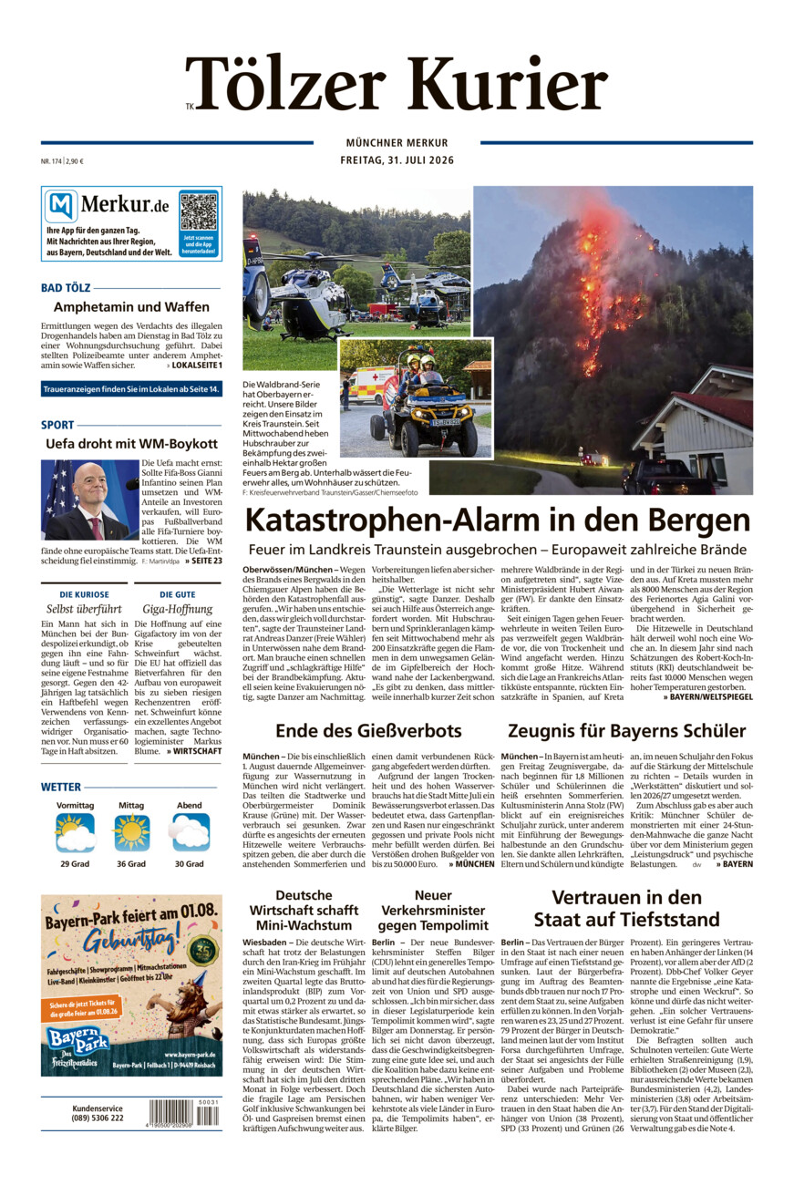 Tölzer Kurier (TK) vom Freitag, 31.07.2026