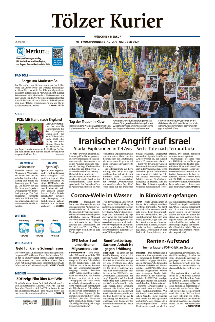 Tölzer Kurier (TK) vom Mittwoch, 02.10.2024