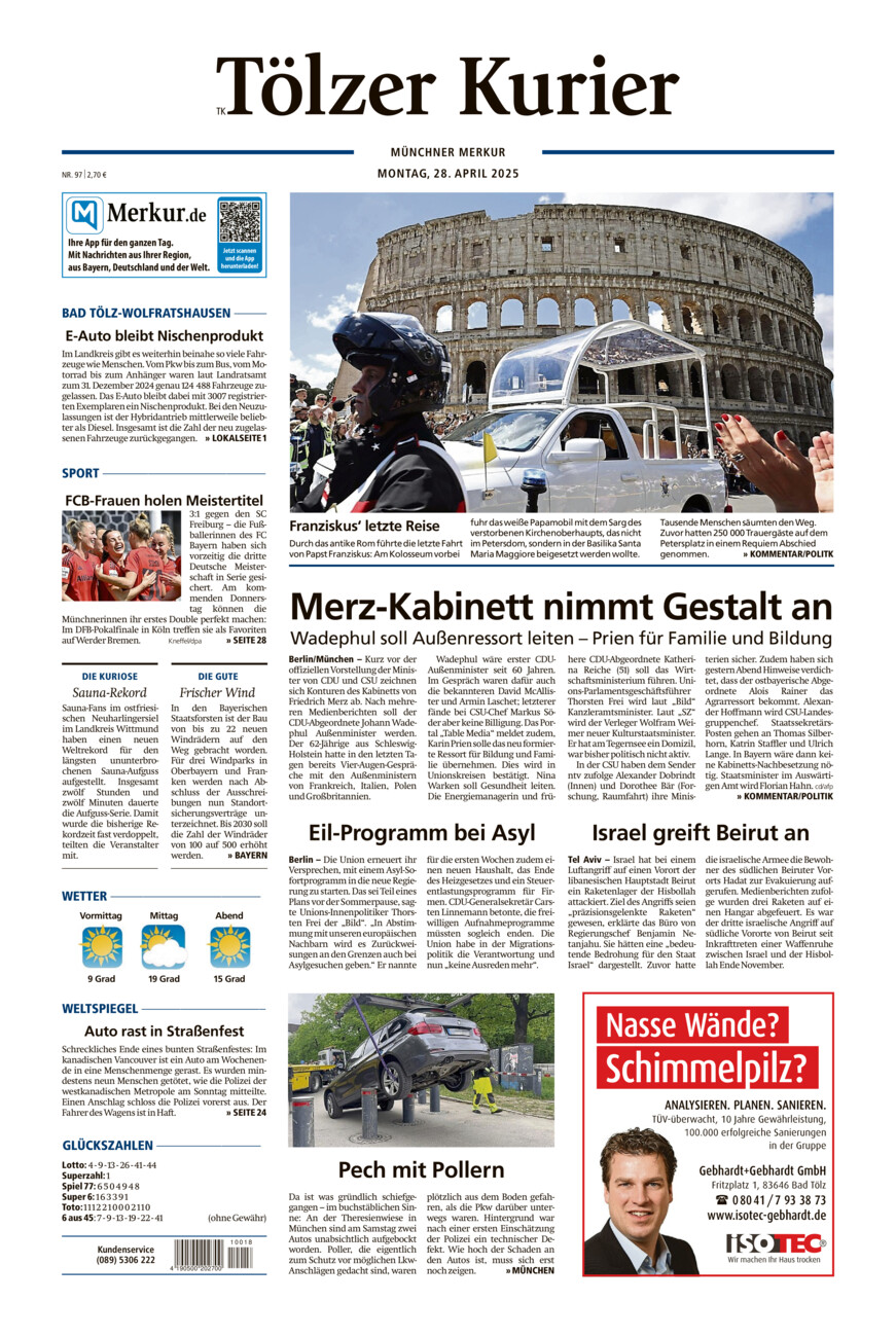 Tölzer Kurier (TK) vom Montag, 28.04.2025