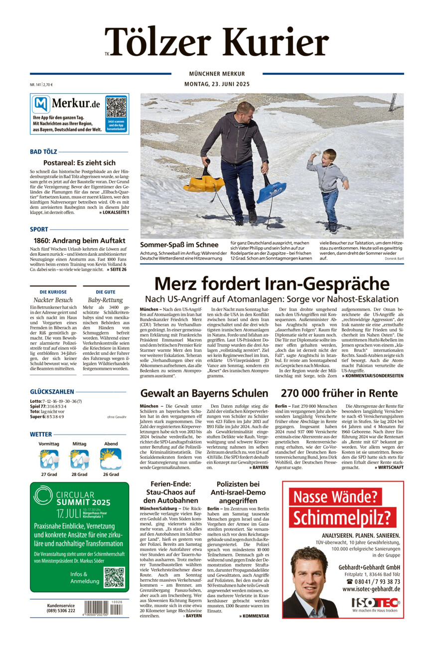 Tölzer Kurier (TK) vom Montag, 23.06.2025