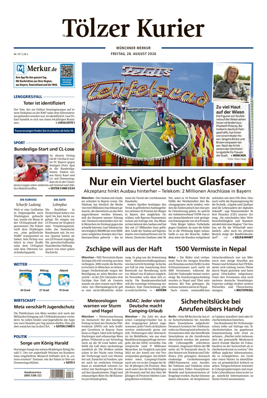 Tölzer Kurier (TK) vom Freitag, 28.08.2026