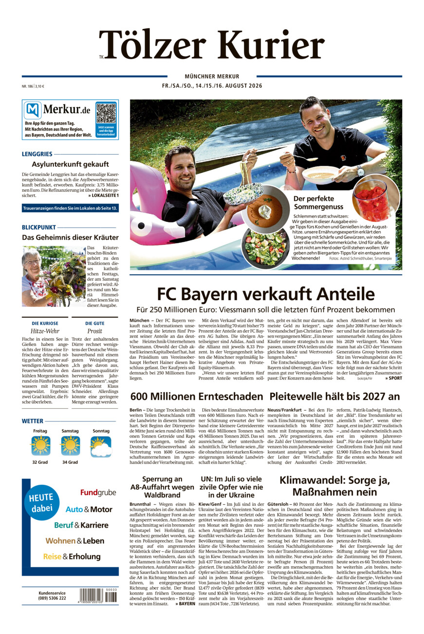 Tölzer Kurier (TK) vom Freitag, 14.08.2026