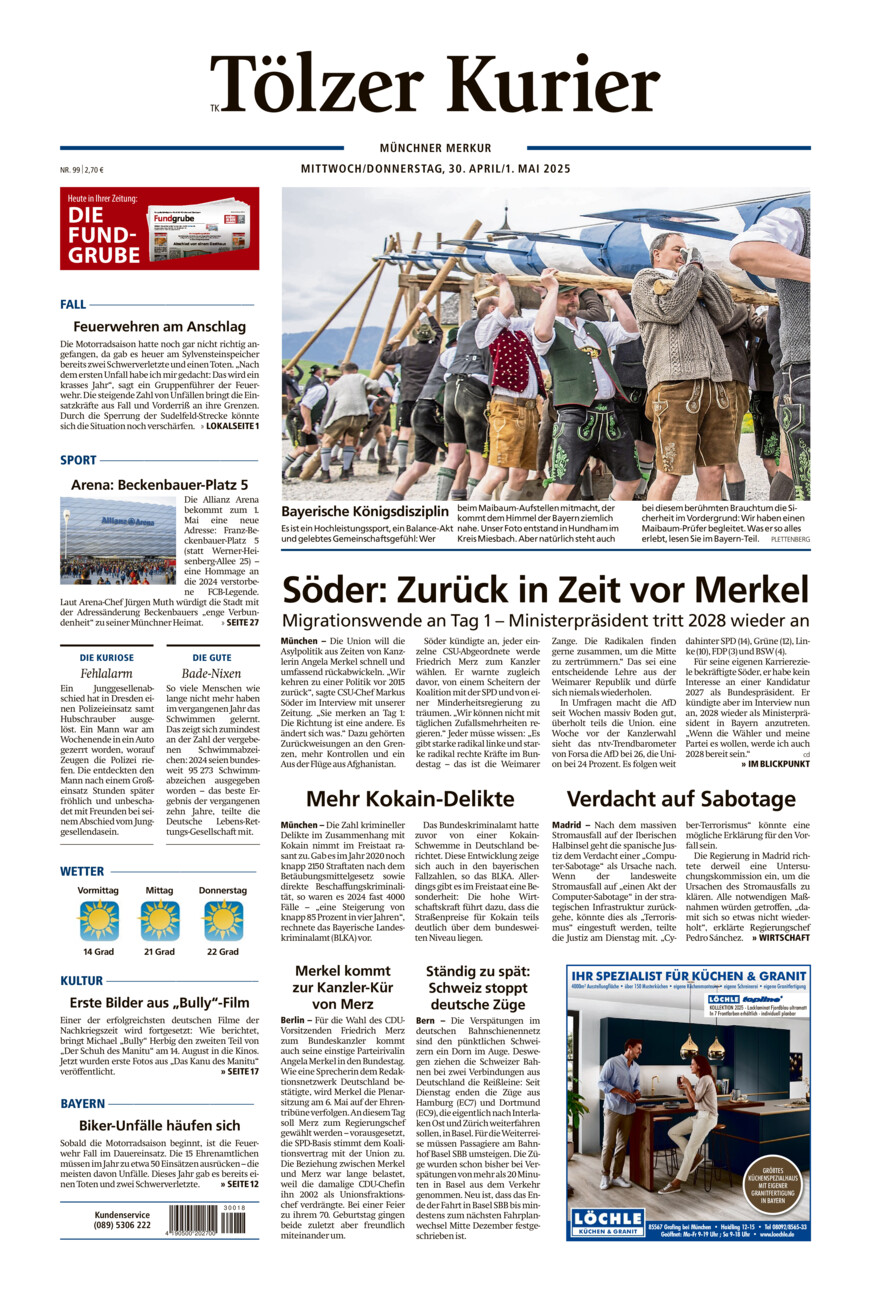 Tölzer Kurier (TK) vom Mittwoch, 30.04.2025