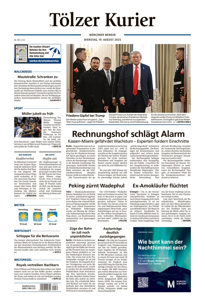 Tölzer Kurier (TK) vom Dienstag, 19.08.2025