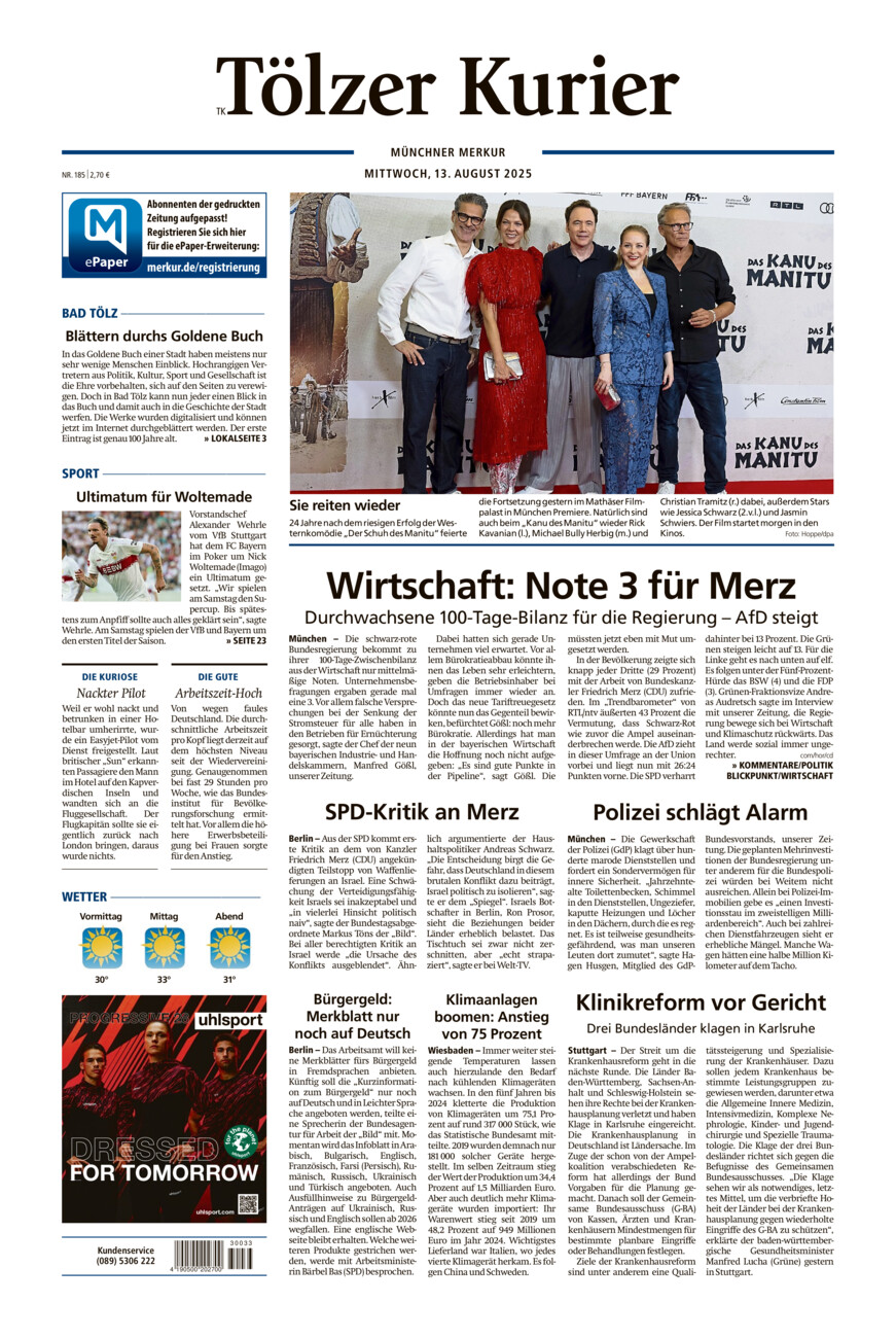 Tölzer Kurier (TK) vom Mittwoch, 13.08.2025