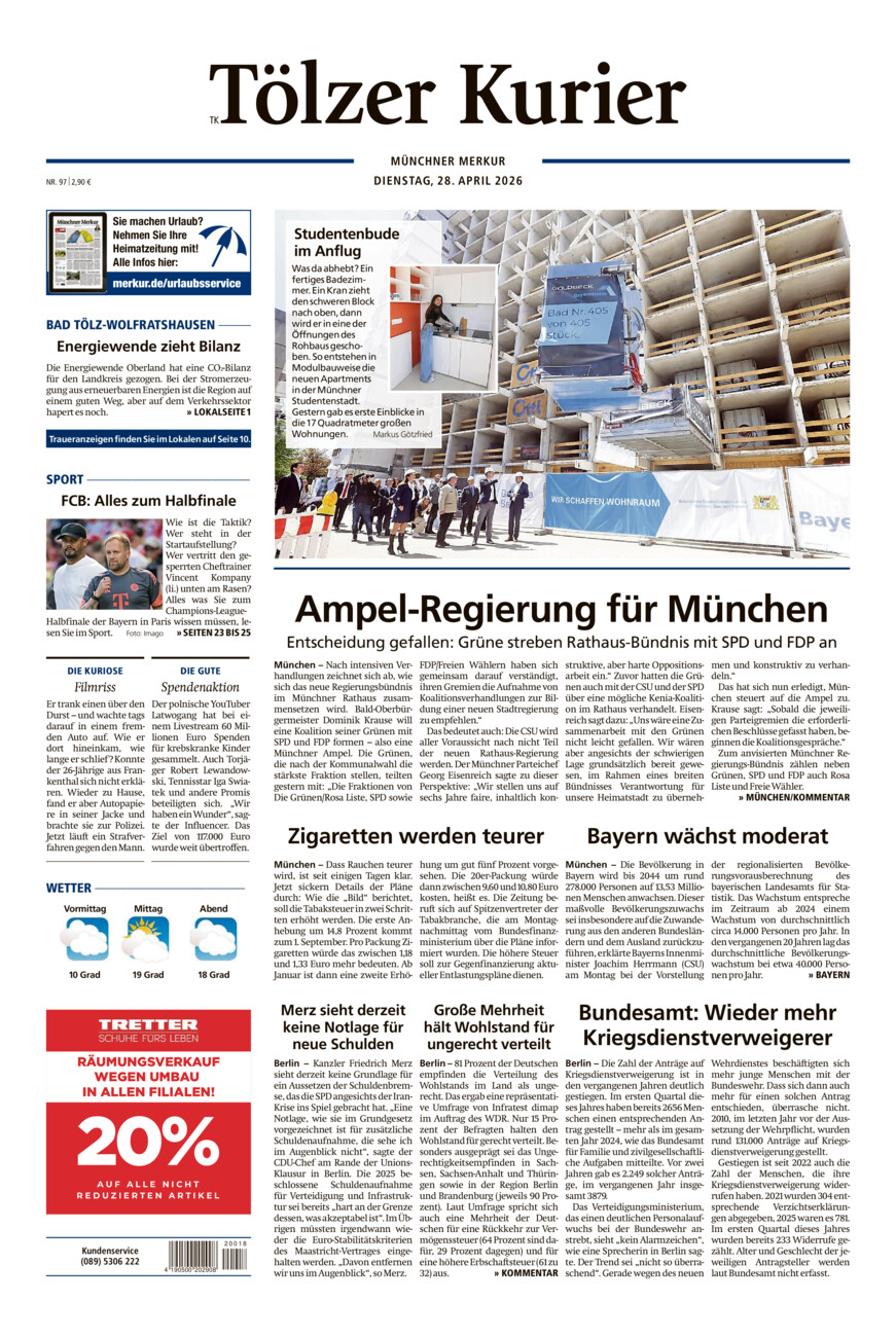 Tölzer Kurier (TK) vom Dienstag, 28.04.2026