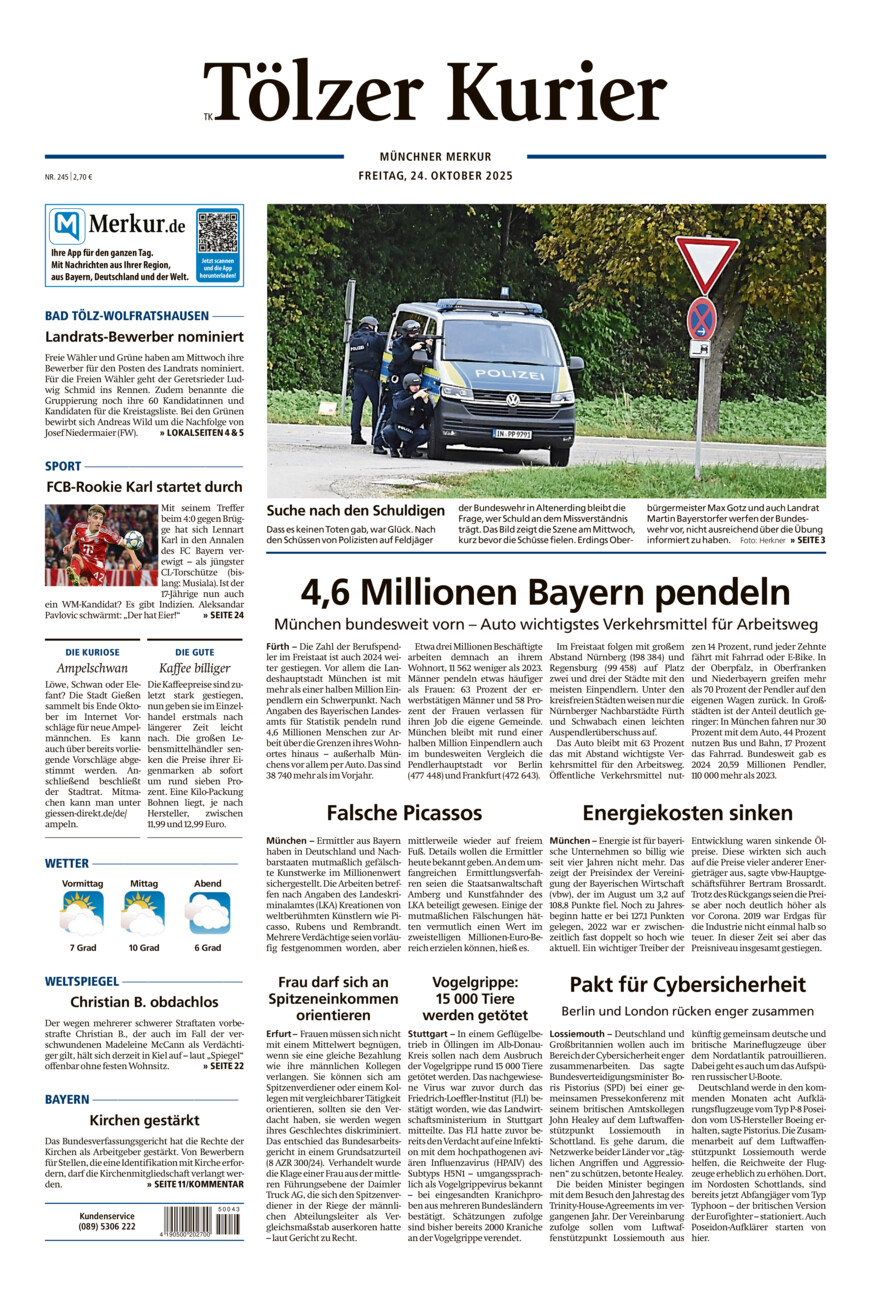 Tölzer Kurier (TK) vom Freitag, 24.10.2025