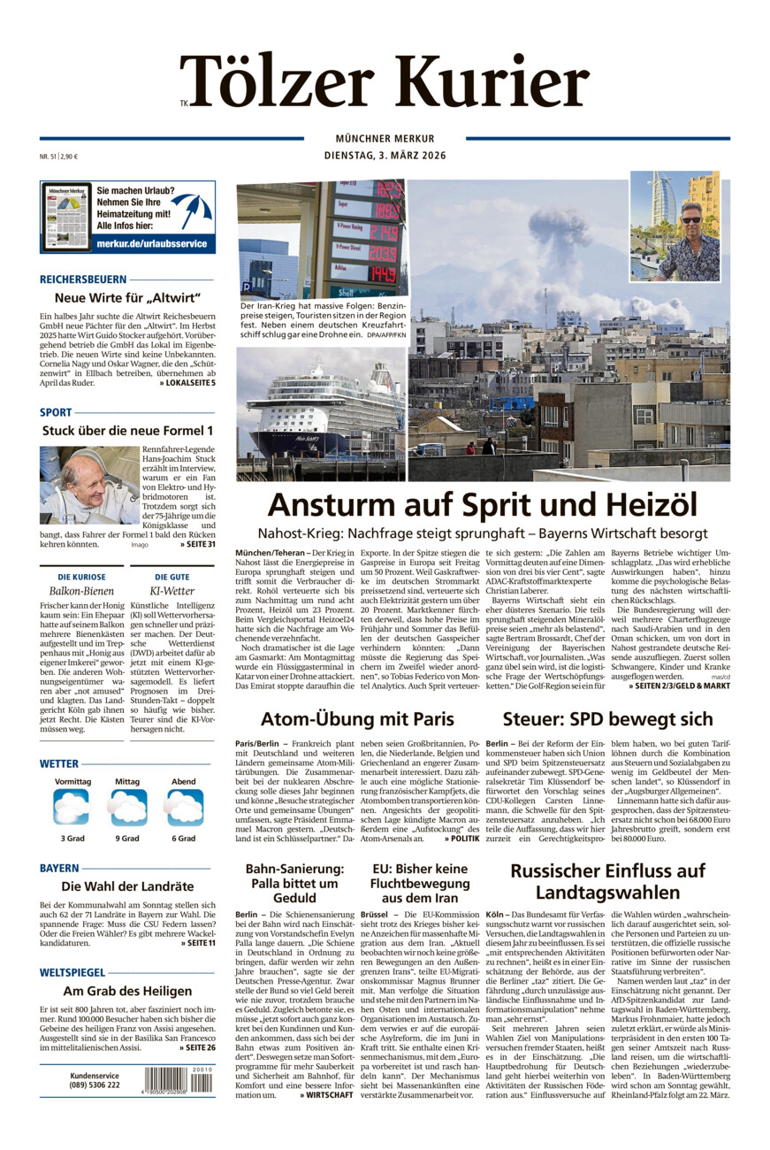 Tölzer Kurier (TK) vom Dienstag, 03.03.2026