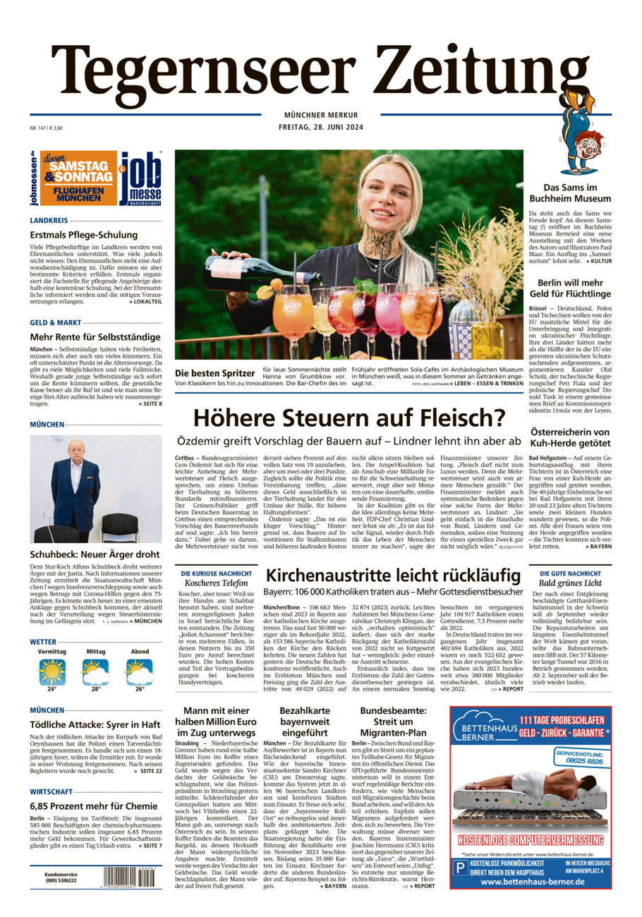 Tegernseer Zeitung vom Freitag, 28.06.2024