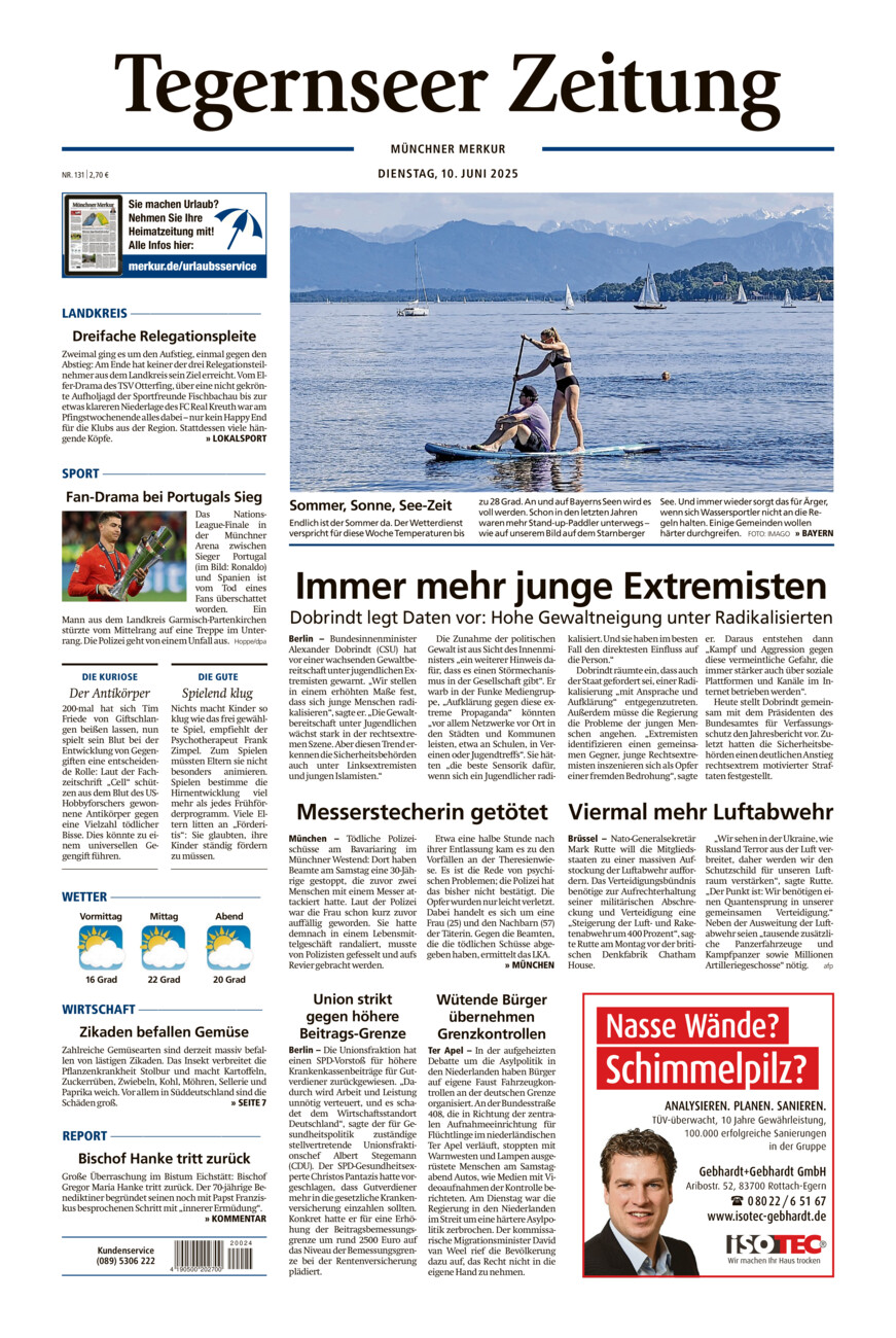 Tegernseer Zeitung vom Dienstag, 10.06.2025
