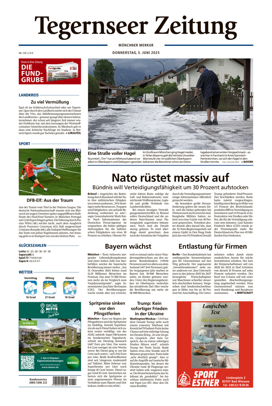 Tegernseer Zeitung vom Donnerstag, 05.06.2025