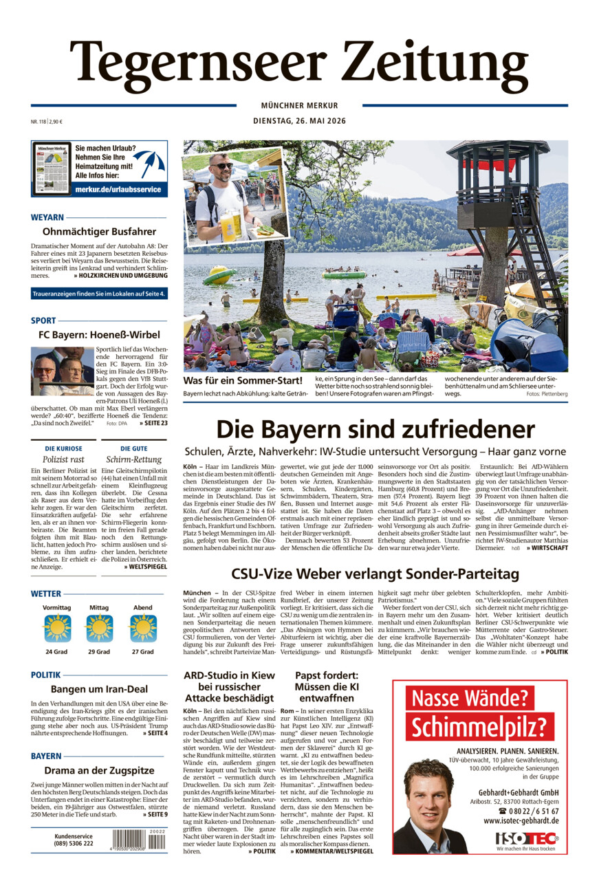 Tegernseer Zeitung vom Dienstag, 26.05.2026