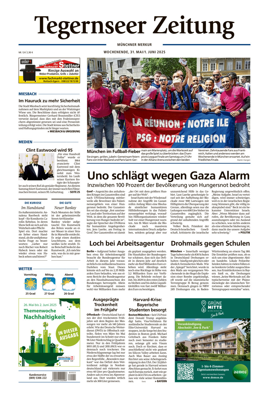 Tegernseer Zeitung vom Samstag, 31.05.2025