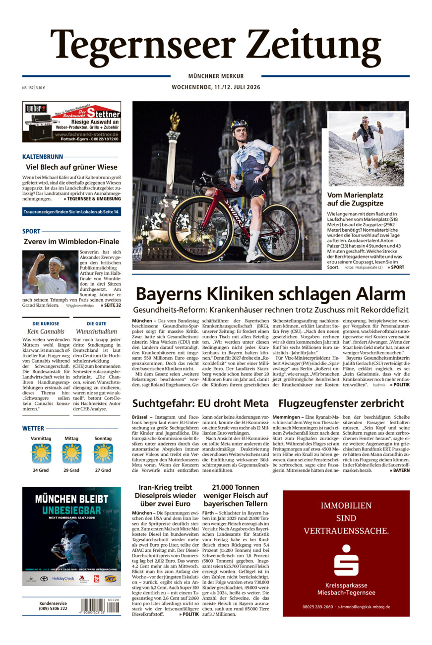 Tegernseer Zeitung vom Samstag, 11.07.2026