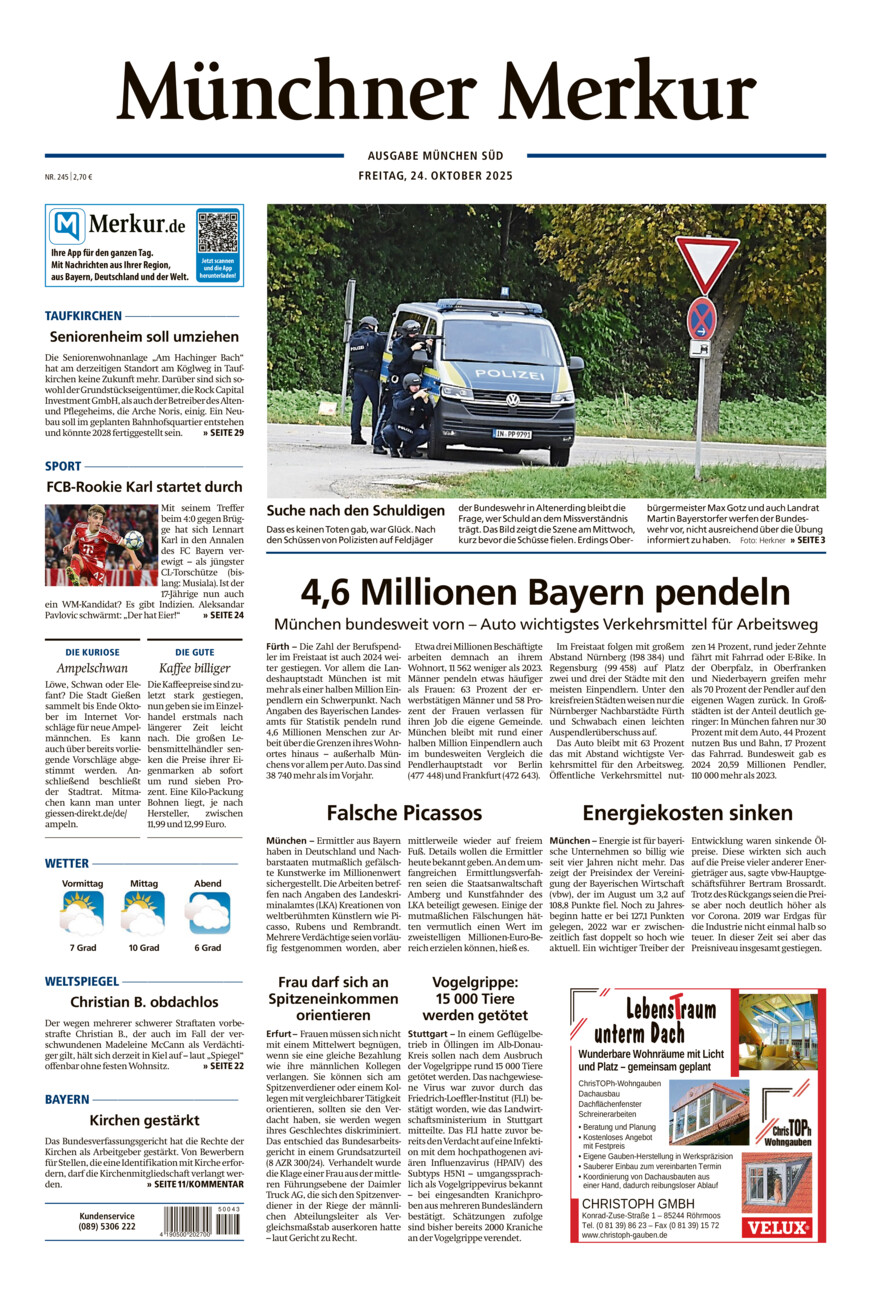Münchner Merkur - Süd vom Freitag, 24.10.2025