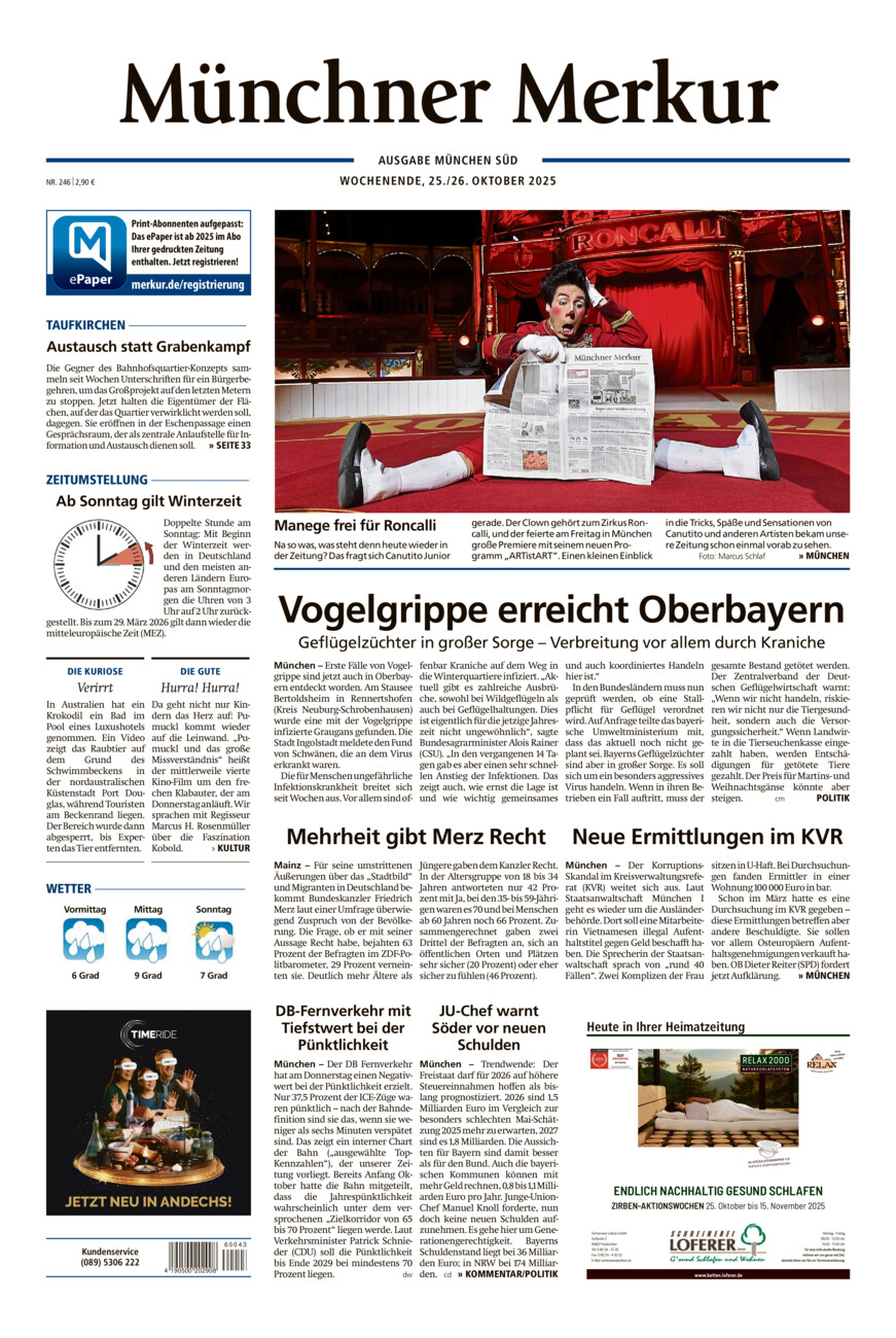 Münchner Merkur - Süd vom Samstag, 25.10.2025