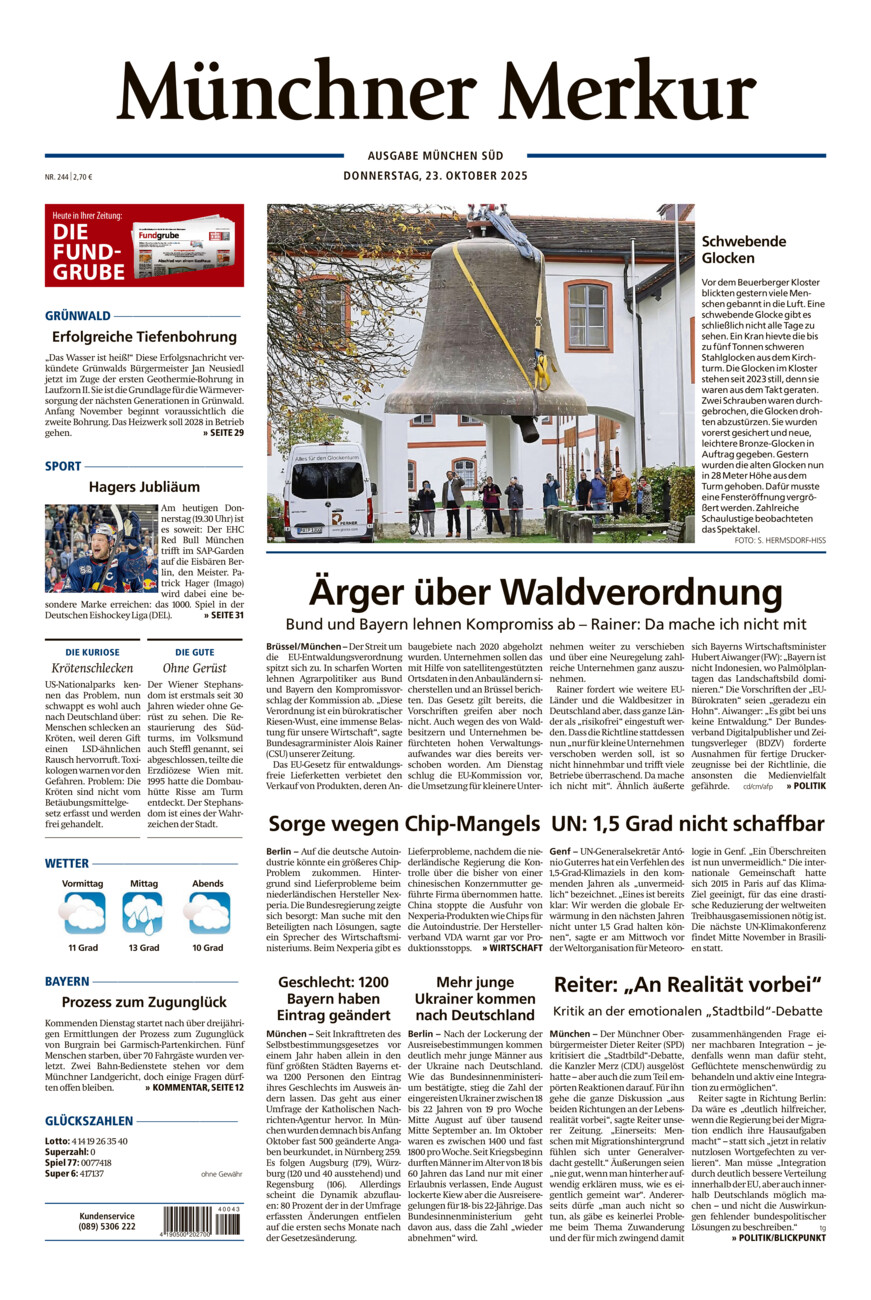 Münchner Merkur - Süd vom Donnerstag, 23.10.2025