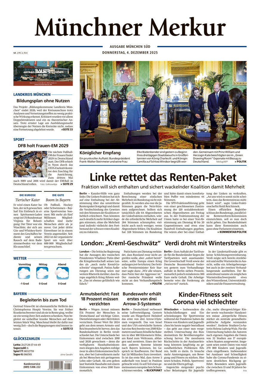 Münchner Merkur - Süd vom Donnerstag, 04.12.2025