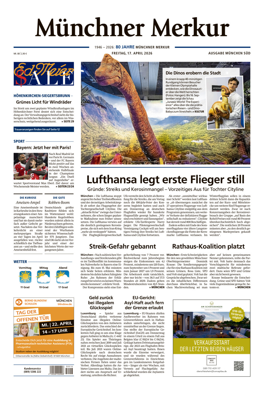 Münchner Merkur - Süd vom Freitag, 17.04.2026
