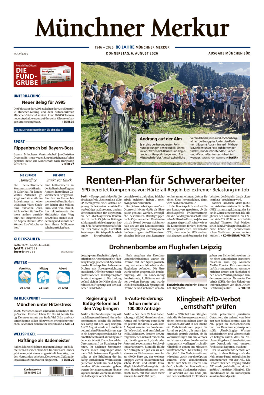 Münchner Merkur - Süd vom Donnerstag, 06.08.2026